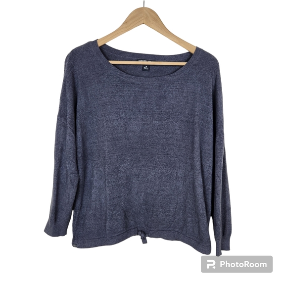 Barefoot Dreams Sweaters - Barefoot Dreams Cozychic Ultralite Blue Long Sleeve Sweater Lounge Top Sz M